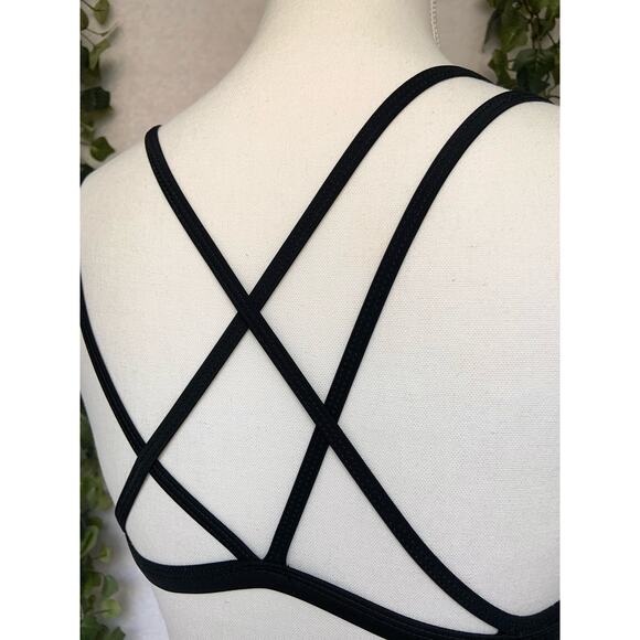 NWT Sporti Black Double Cross Back Bikini and workout Top - Picture 7 of 9